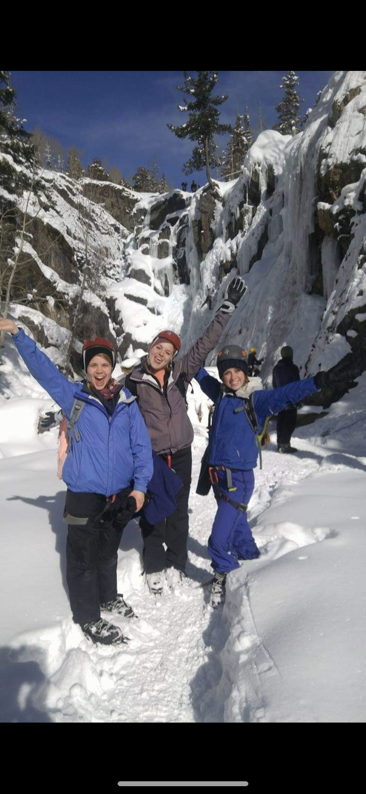 Ice climbing with the CMU Outdoor Program